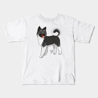 Akita - Dark-Faced Black Kids T-Shirt